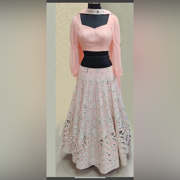 Gota work lengha - Picture 1 of 2